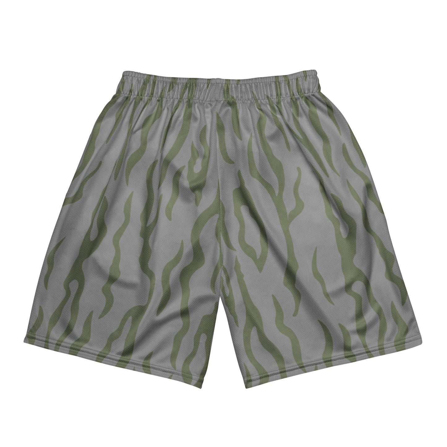 Unisex H2P Green and Gray Animal Print Mesh Shorts