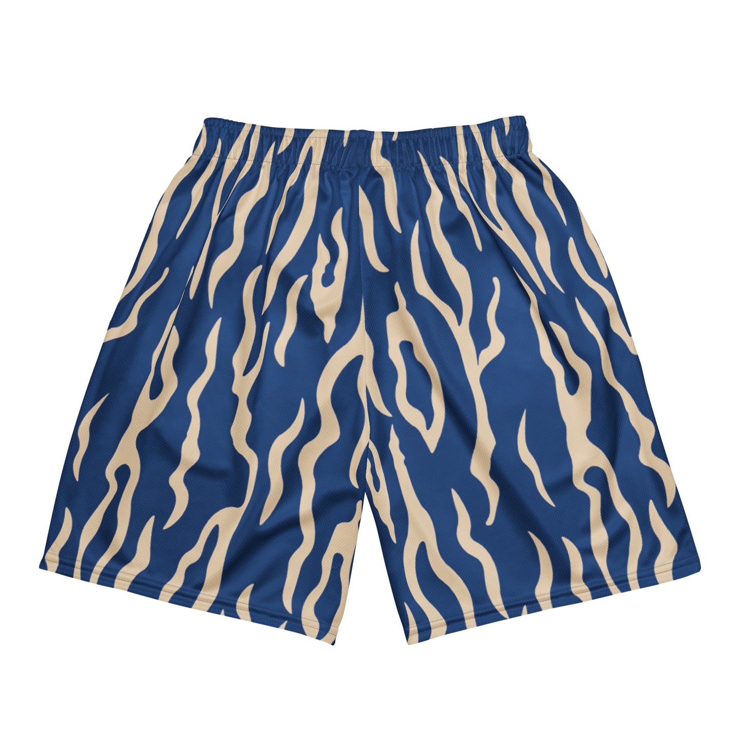 Unisex H2P Brown and Blue Animal Print Mesh Shorts