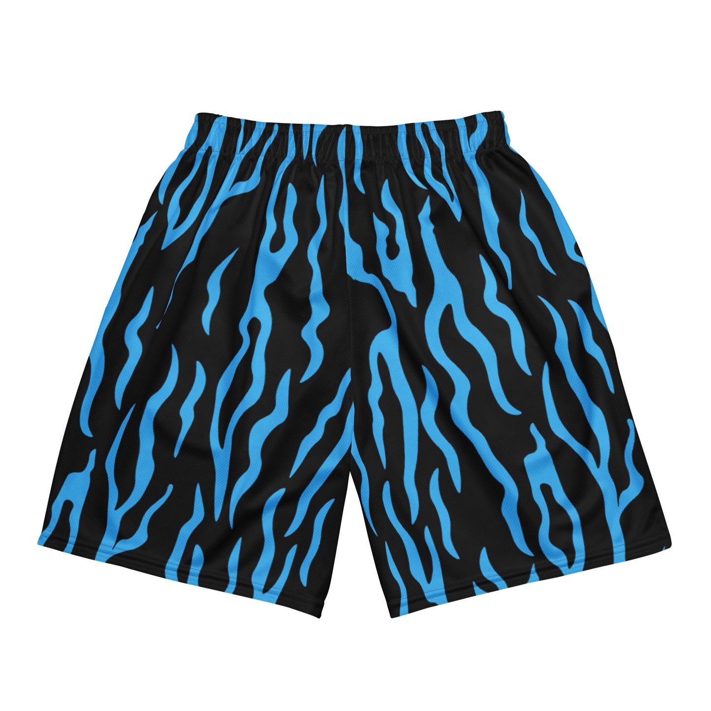 Unisex H2P Blue and Black Animal Print Mesh Shorts