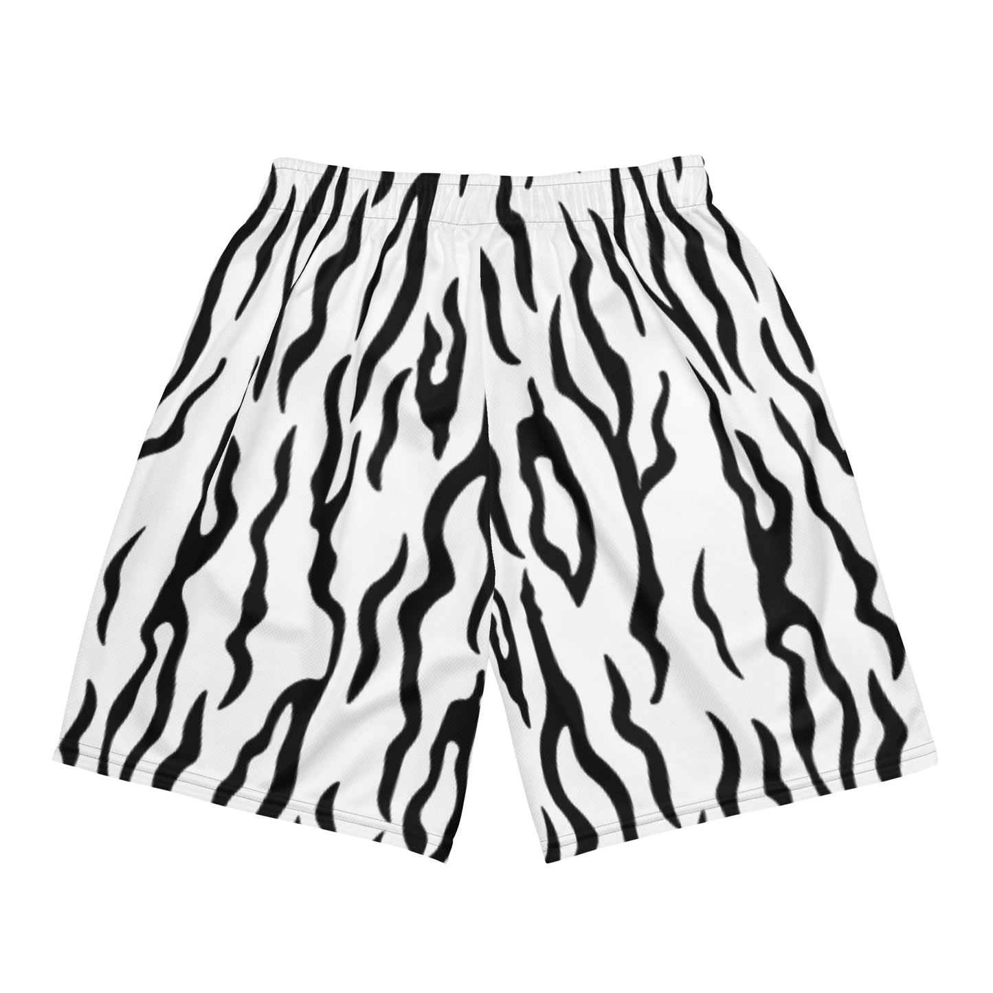 Unisex H2P Black and White Animal Print Mesh shorts