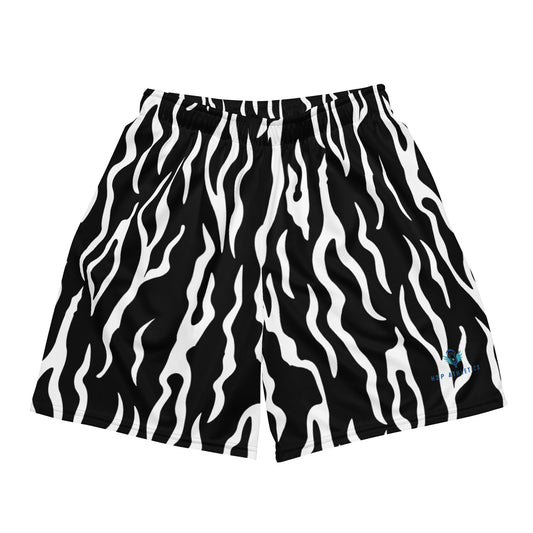 Unisex H2P White and Black Animal Print Mesh Shorts