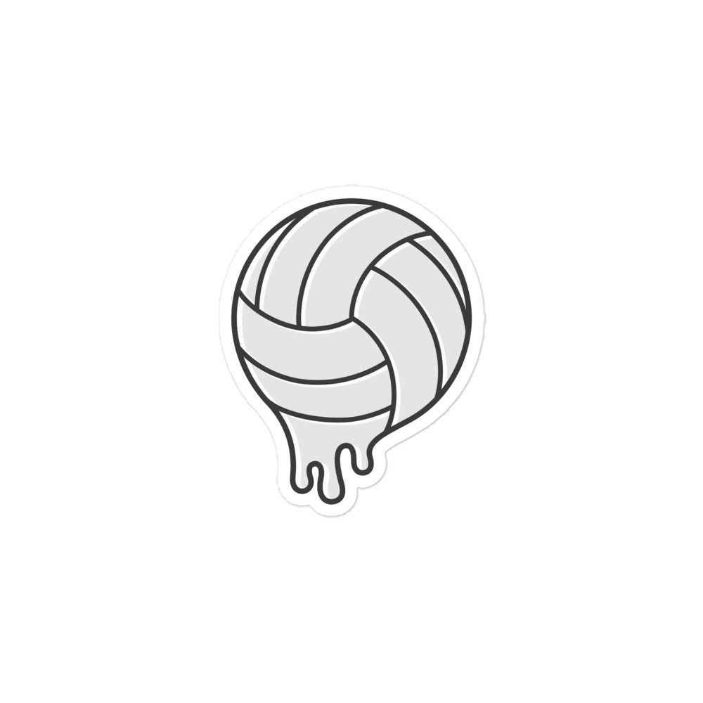 Melted Volleyball Sticker