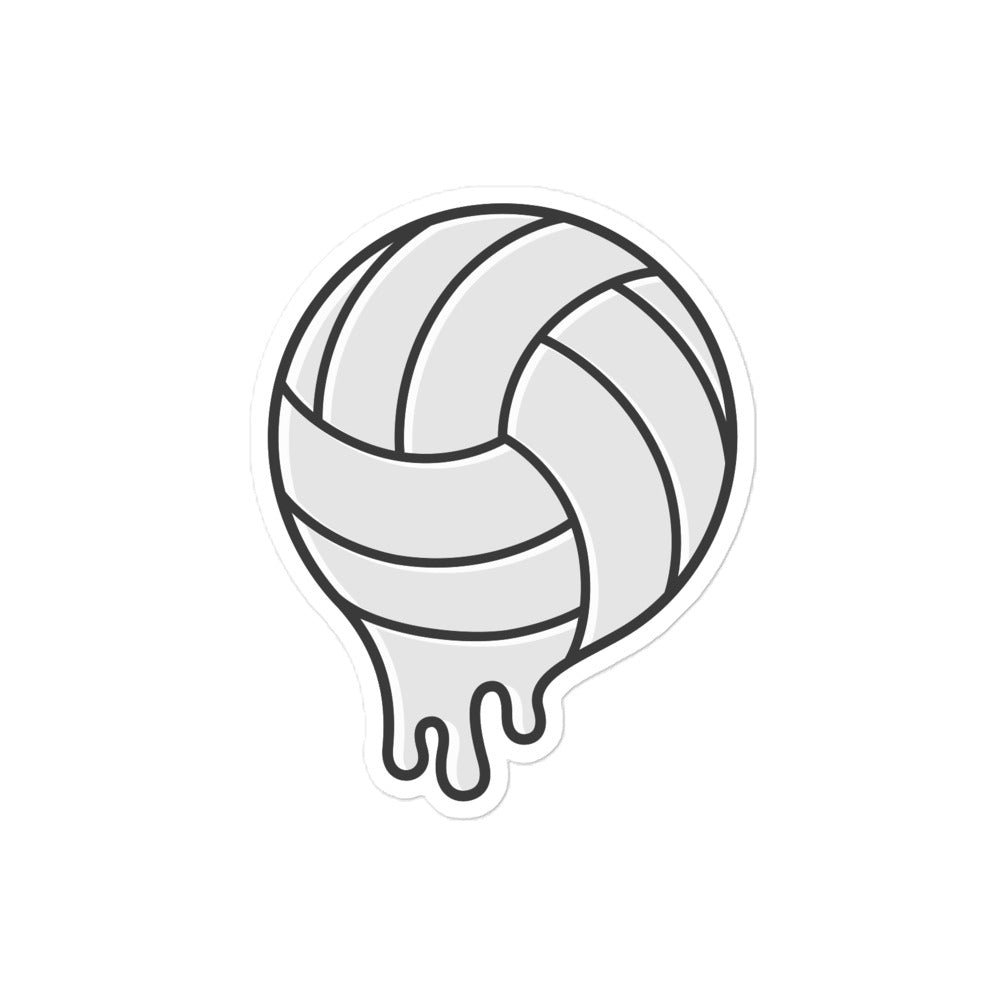 Melted Volleyball Sticker