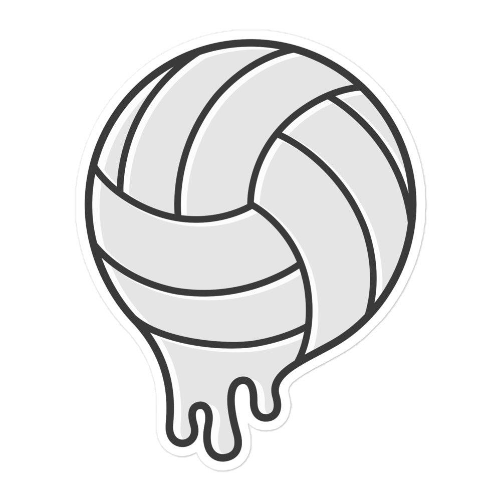 Melted Volleyball Sticker